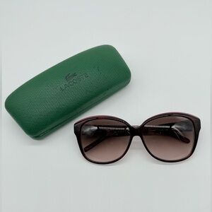 Lacoste L861S Burgundy Cat Eye Sunglasses w/ Case